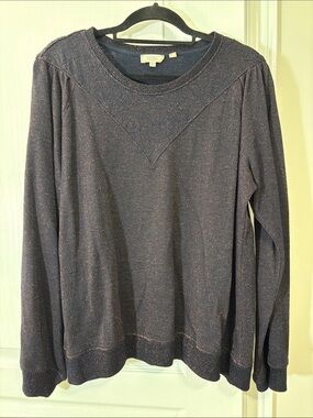 Fat Face UK Eggplant Sparkle Long Sleeve Sweater